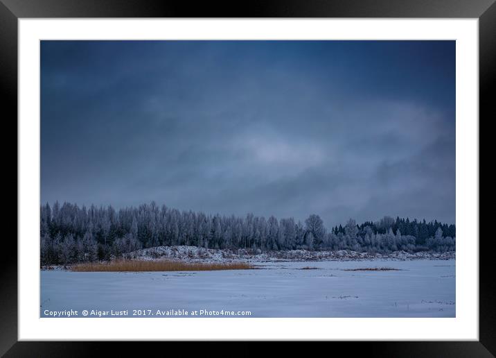 Winter blues Framed Mounted Print by Aigar Lusti