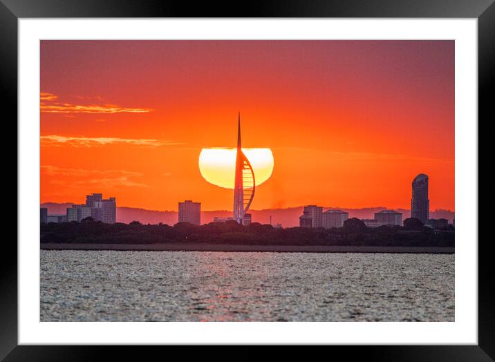 Sunrise over a city Framed Mounted Print by Alf Damp