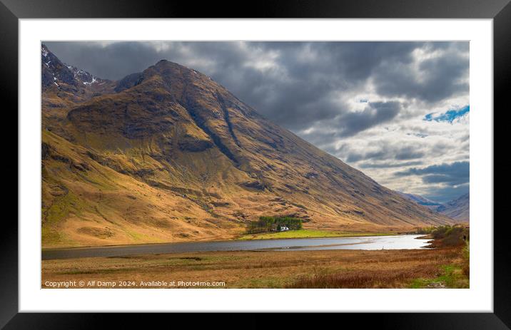 Lost in Glencoe - the Wee White House Framed Mounted Print by Alf Damp