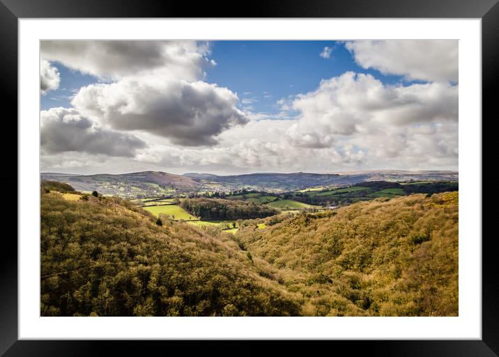 Dartmoor hills and valleys Framed Mounted Print by Alf Damp