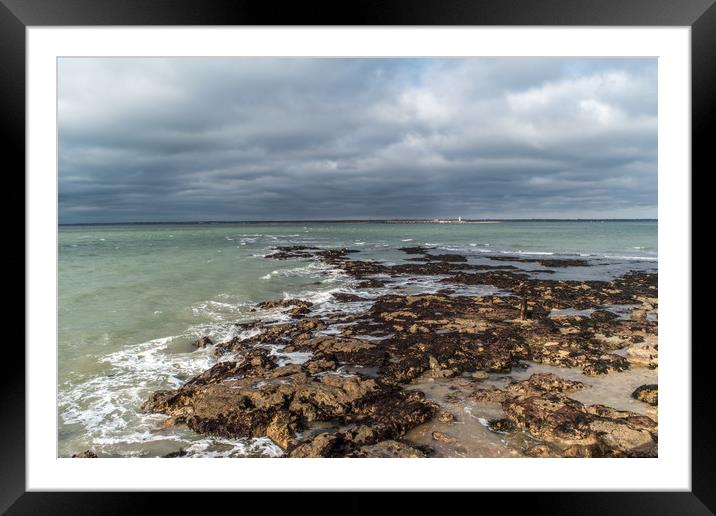 Stormy Solent Skies Framed Mounted Print by Alf Damp