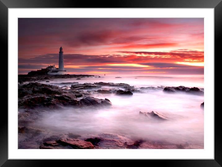 St Mary Mist Framed Mounted Print by Ken Cowins