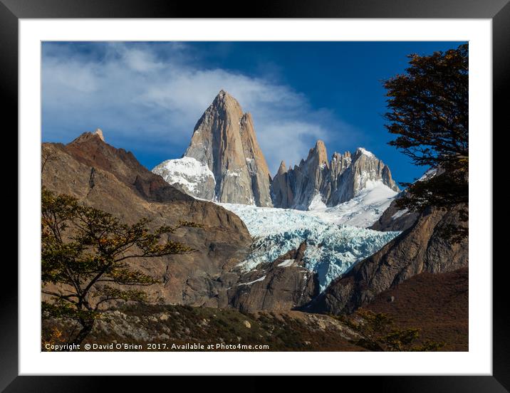 Glaciar Pedras Blancas Framed Mounted Print by David O'Brien