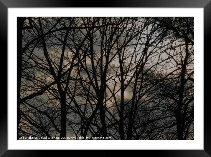 Brooding Winter Sky Framed Mounted Print by David O'Brien