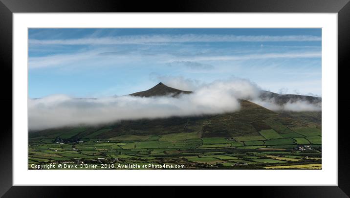 Cloudy peak: Croaghskearda. Framed Mounted Print by David O'Brien