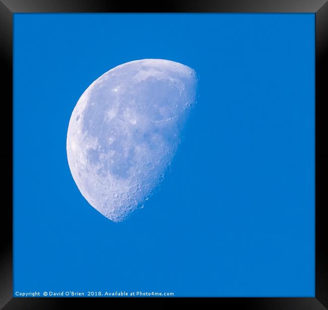 Moon in Daytime Framed Print by David O'Brien