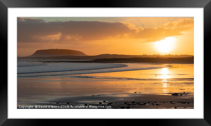 Irish Sunrise Framed Mounted Print by David O'Brien