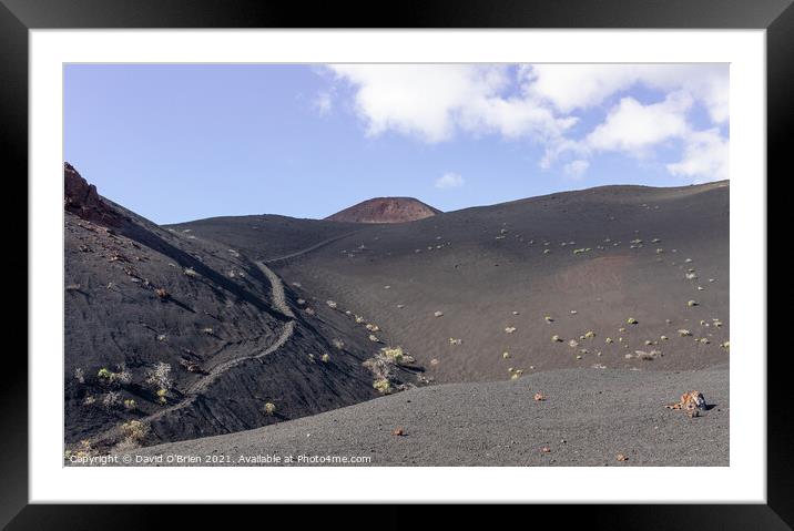 Volcan Teneguia, the path less taken Framed Mounted Print by David O'Brien