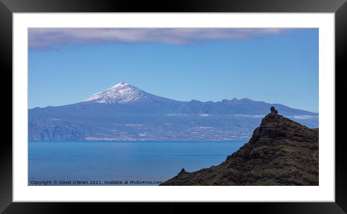 El Teide Framed Mounted Print by David O'Brien