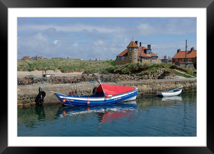 Beadnell Harbour Framed Mounted Print by Alan Barnes