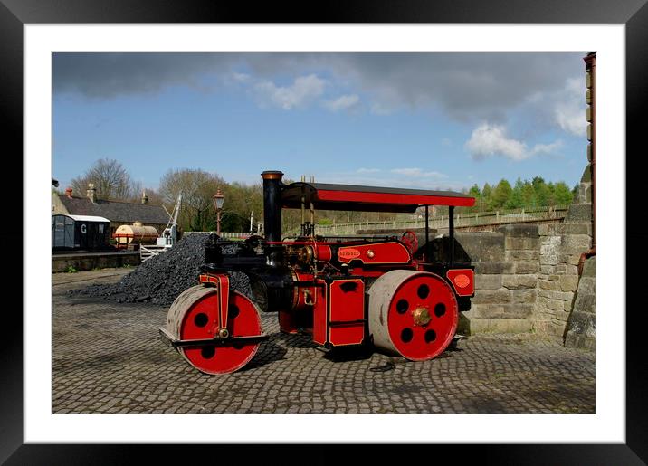 Wallis & Steevens Steam Roller Framed Mounted Print by Alan Barnes