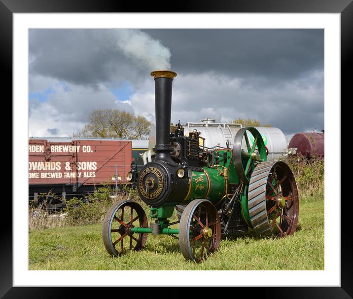 Model Burrell Tractin Engine Framed Mounted Print by Alan Barnes