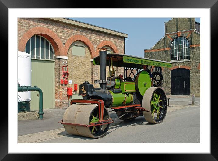 Aveling & Porter steam road roller Framed Mounted Print by Alan Barnes