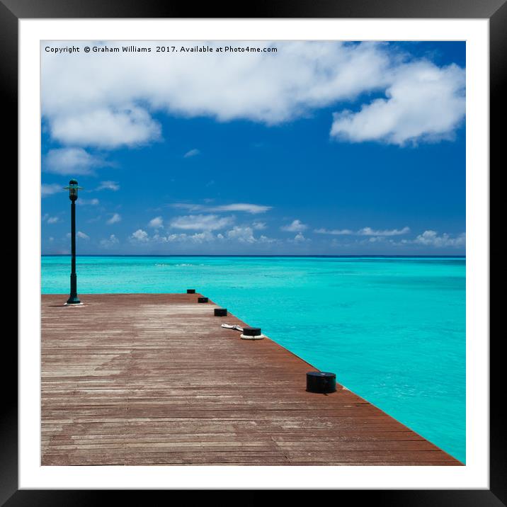 Caribbean Jetty Framed Mounted Print by Graham Williams