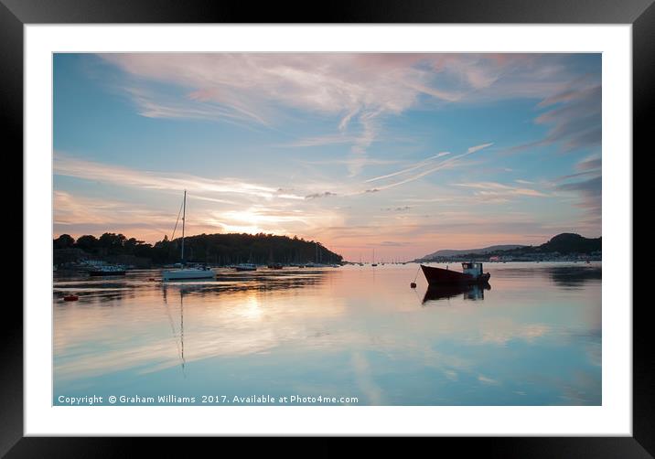 Conwy Yachts Framed Mounted Print by Graham Williams