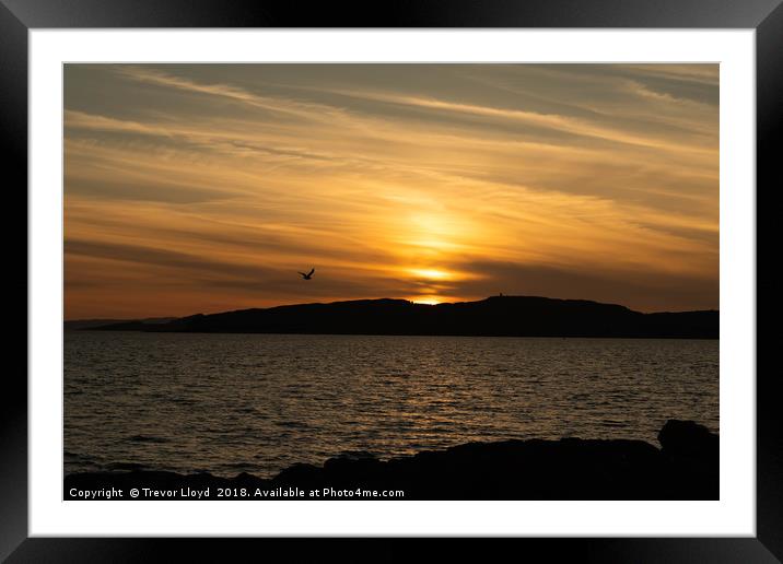 Portencross Sunset in May Framed Mounted Print by Trevor Lloyd