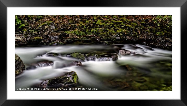 River Flow Framed Mounted Print by Paul Dunmall
