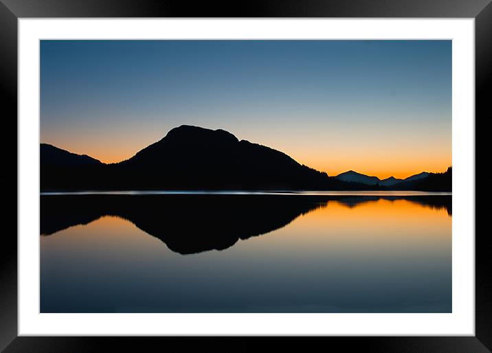 Winter Sunset Over Loch Laggan Framed Mounted Print by Malcolm Smith