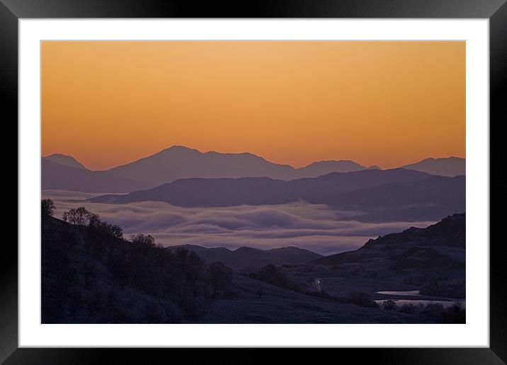 Sunset outside Fort Augustus Framed Mounted Print by Malcolm Smith