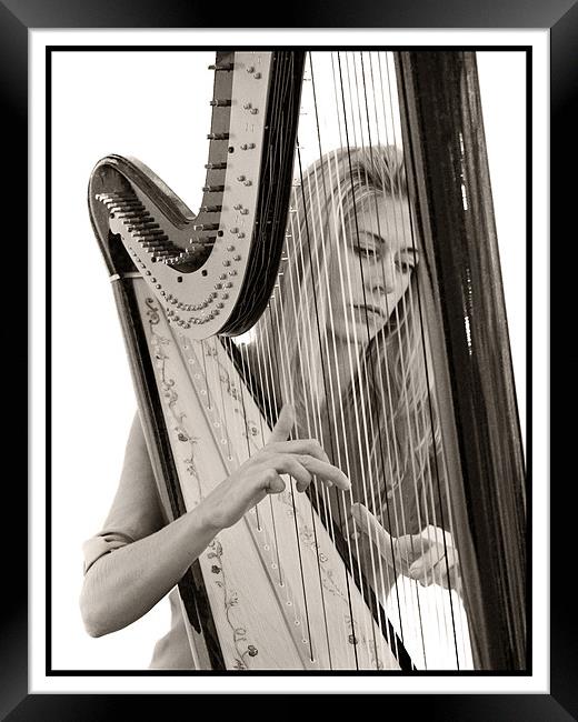 Portrait of the Harpist Framed Print by Malcolm Smith