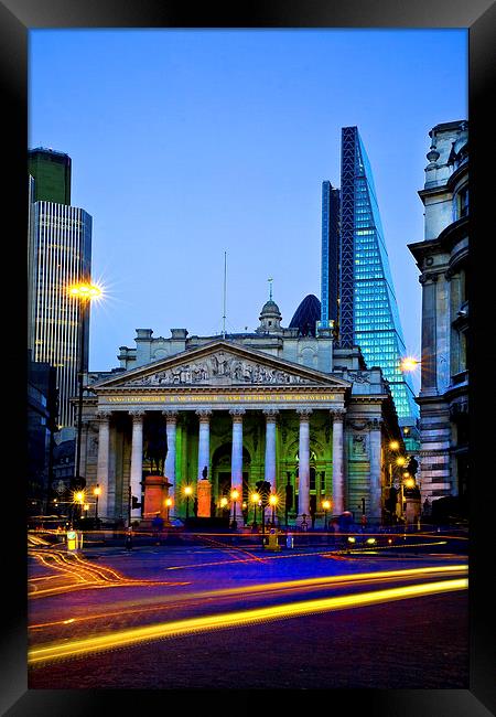  The Bank of England & The Cheese Grater Framed Print by Malcolm Smith
