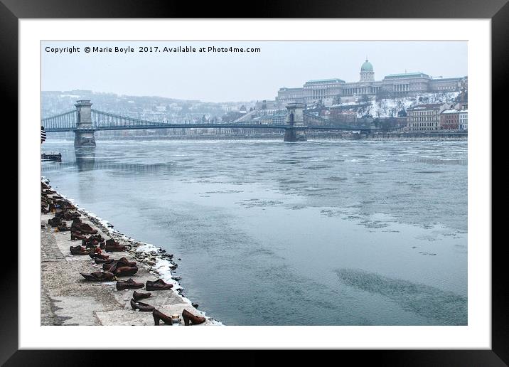 Shoes on the River Danube Framed Mounted Print by Marie Boyle