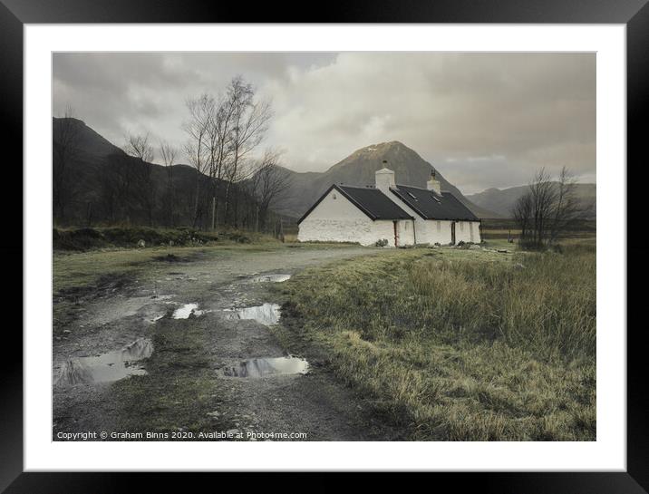 Blackrock Cottage, Glencoe Framed Mounted Print by Graham Binns