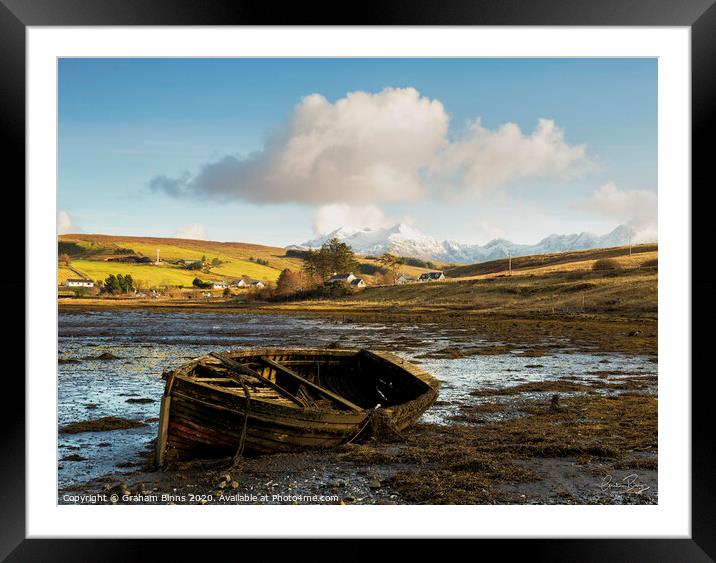 Old Boat On Skye Framed Mounted Print by Graham Binns