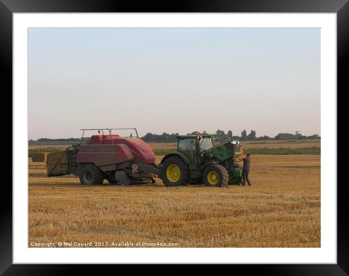   On the Job Tractor Maintenance         Framed Mounted Print by Mel Coward