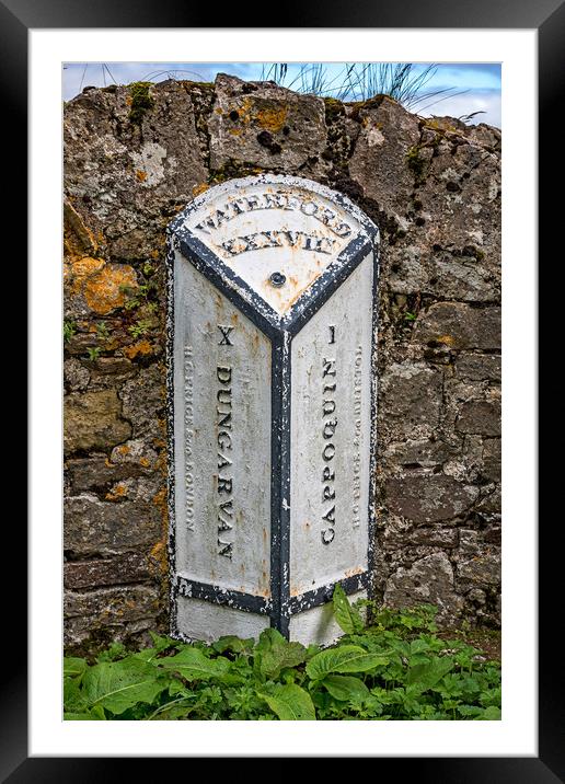 Mile marker or Stone depot, County Waterford Framed Mounted Print by Paddy Geoghegan