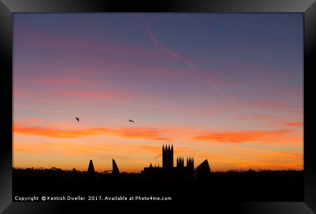 Abstract Dawn Over Canterbury Cathedral Framed Print by Kentish Dweller