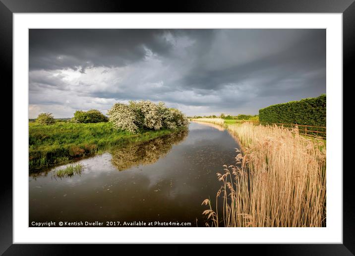 Bright Light on the Royal Military Canal Framed Mounted Print by Kentish Dweller