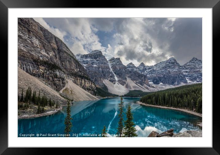Moraine Lake Framed Mounted Print by Paul Grant Simpson