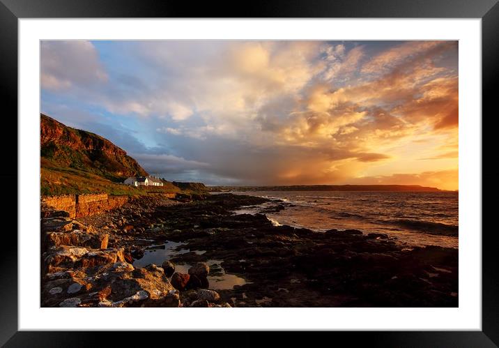Sunset over Ballycastle Framed Mounted Print by Sorcha Lewis