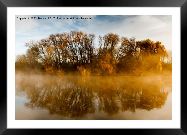 Sunrise on the Thames Framed Mounted Print by Ed Brown