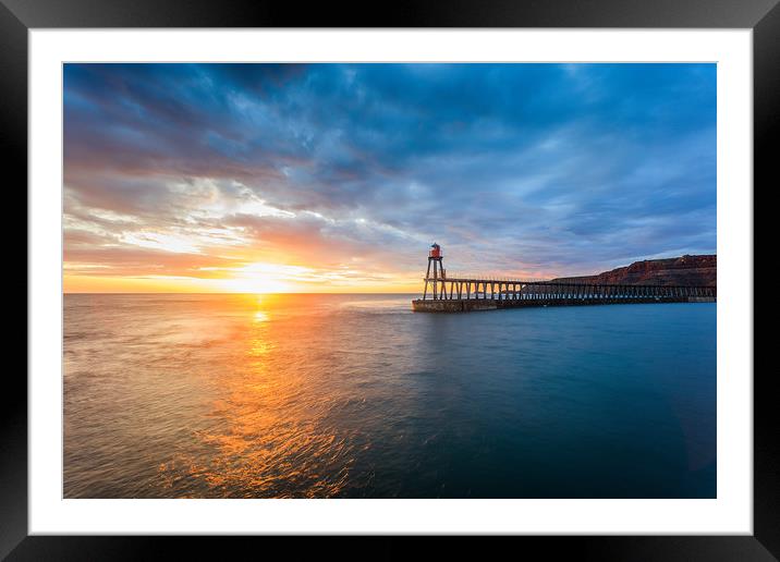 Dawn at Whitby Framed Mounted Print by John Hall