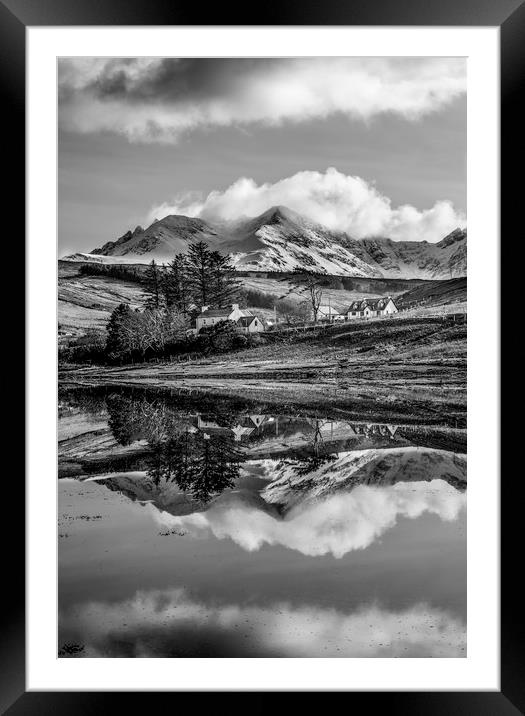 Isle Of Skye  Cuillin Mountain Range Framed Mounted Print by John Hall