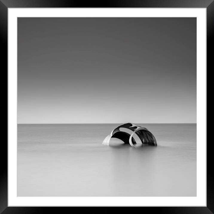 Mary's Shell in black and white Framed Mounted Print by John Hall