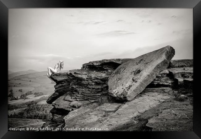 Embracing The Edge Framed Print by PAUL BAYBUT