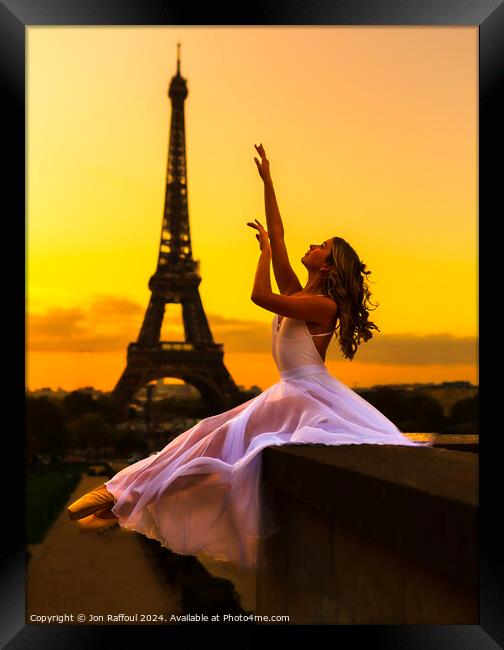 Parisian Sunrise Framed Print by Jon Raffoul