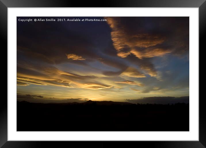 Sunset Bennachie Framed Mounted Print by Allan Smillie