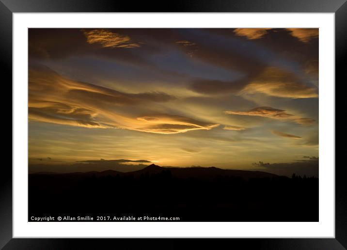 Bennachie Sunset Framed Mounted Print by Allan Smillie