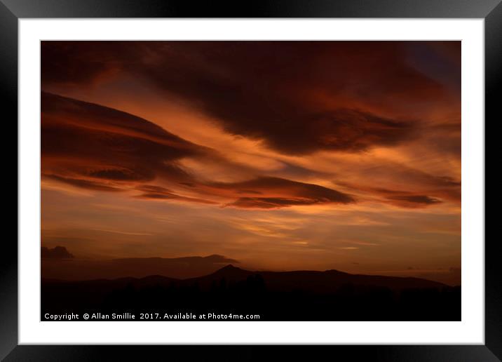 Sunset Bennachie Framed Mounted Print by Allan Smillie