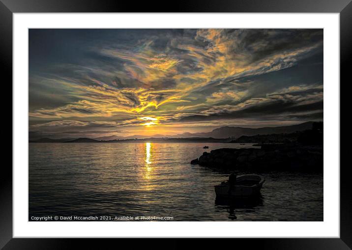 Podstrana Croatia Sunset Framed Mounted Print by David Mccandlish