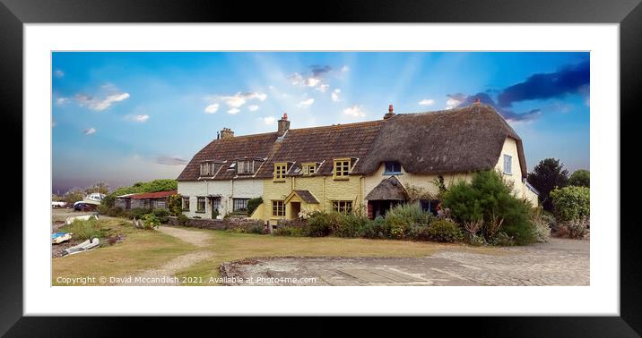 Cottages Porlock Weir Framed Mounted Print by David Mccandlish