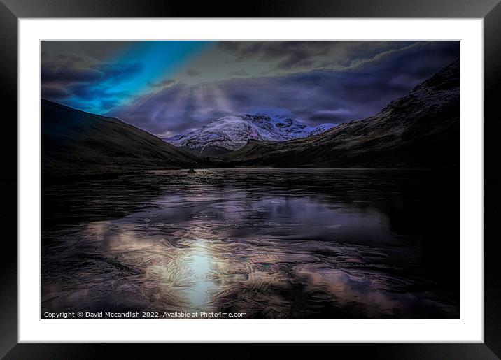 Frozen Loch Restil Framed Mounted Print by David Mccandlish