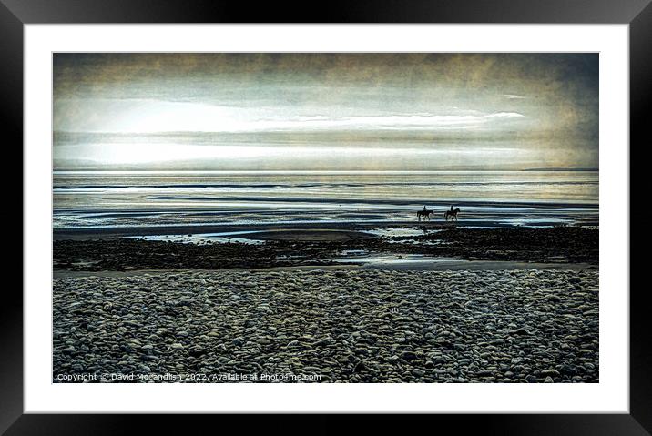 Canter on Beach Framed Mounted Print by David Mccandlish