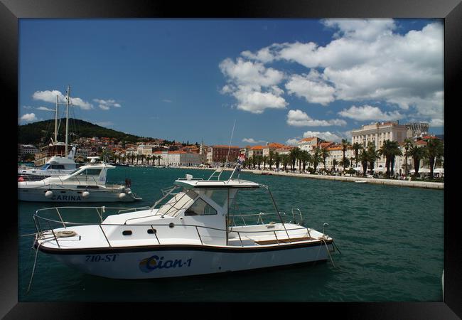 Split Harbour Area Framed Print by David Mccandlish