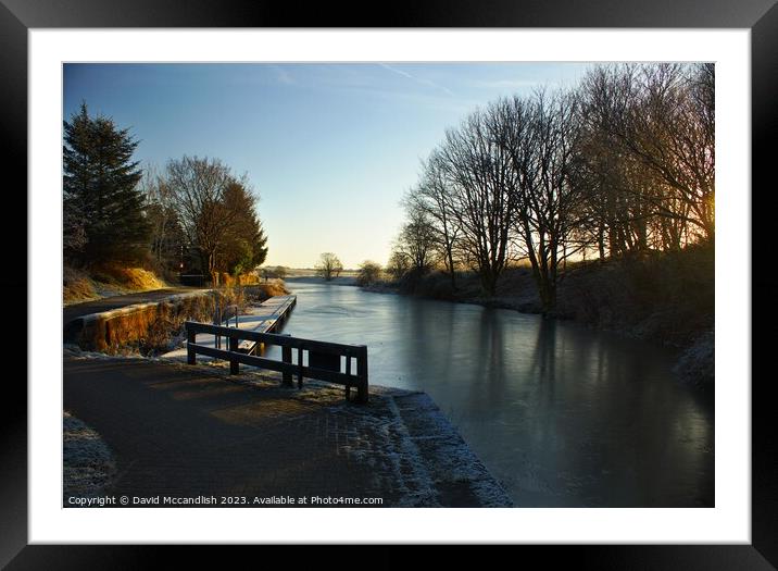  Dawn on Forth and Clyde canal Framed Mounted Print by David Mccandlish