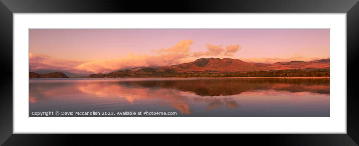Loch lomond sunset Framed Mounted Print by David Mccandlish